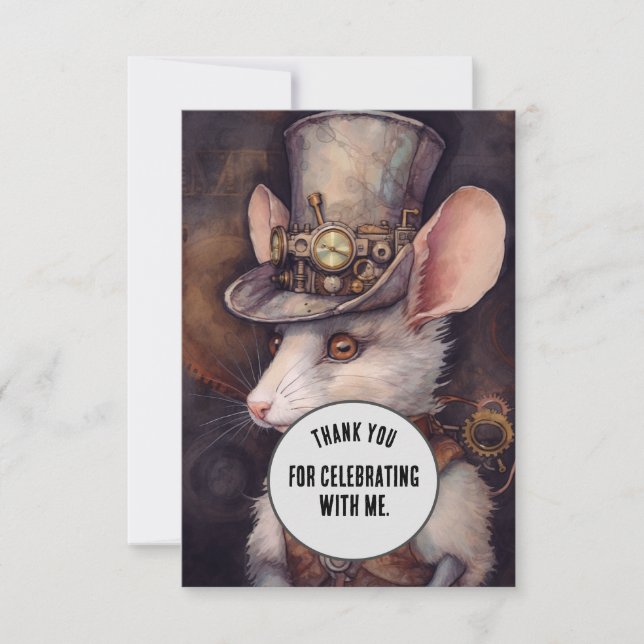 Steampunk Mouse Danke Steampunk Tier Custom (Vorderseite)