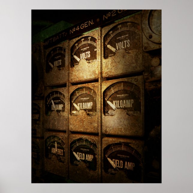 Steampunk - Naval - Electric - Power Grid Poster (Vorne)
