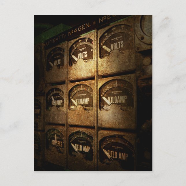 Steampunk - Naval - Electric - Power Grid Postkarte (Vorderseite)