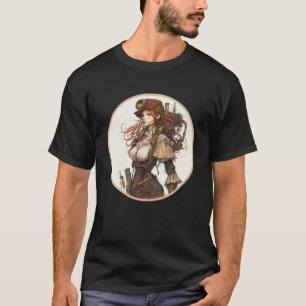 Steampunk Niedlich Girl Retro Scifi Mechanische Za T-Shirt