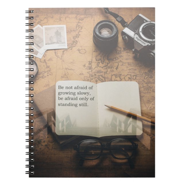 Steampunk-Notebook mit Inspiration-Quote Notizblock (Vorderseite)