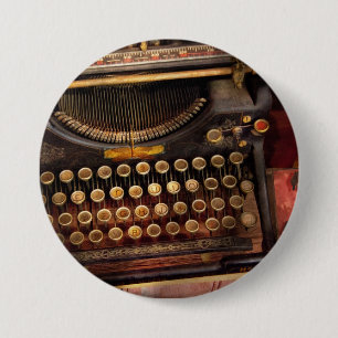 Steampunk - Nur eine gewöhnliche Schreibmaschine Button