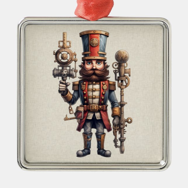 Steampunk Nutcracker Weihnachtsschmuck (Vorne)