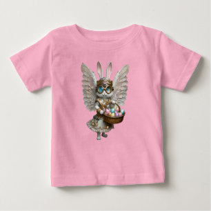 Steampunk Oaster Bunny Angel Girl Baby T-shirt