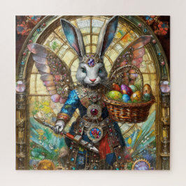Steampunk Oaster Bunny Warrior Angel Puzzle