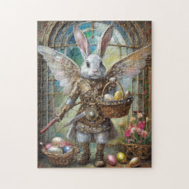 Steampunk Oaster Bunny Warrior Angel Puzzle