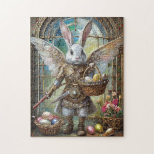 Steampunk Oaster Bunny Warrior Angel Puzzle