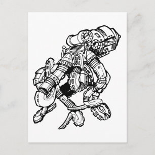 Steampunk Octopus Postkarte