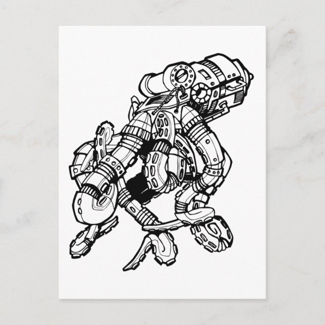 Steampunk Octopus Postkarte (Vorderseite)