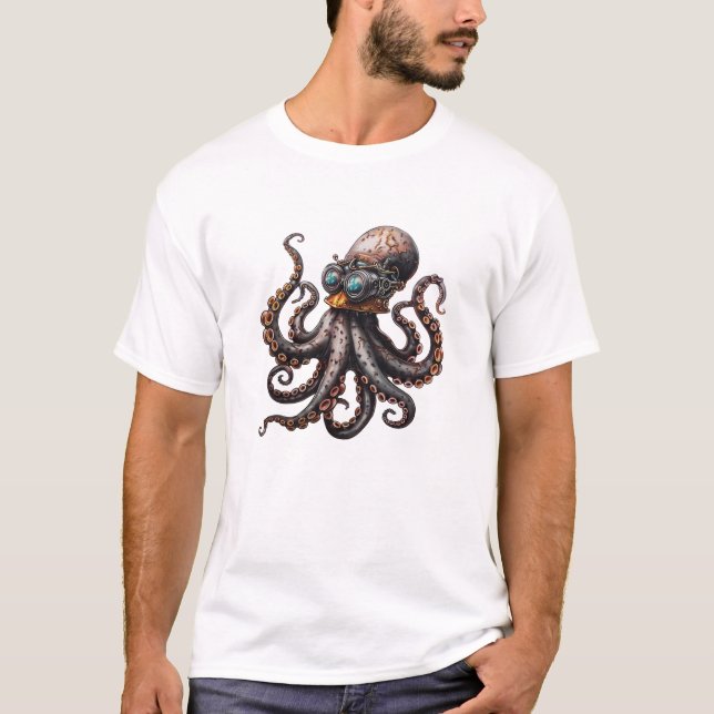 Steampunk Octopus T-Shirt (Vorderseite)