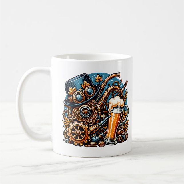Steampunk Oktoberfest Kaffeetasse (Links)