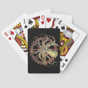 Steampunk-Oktopus & Zahnrad-Klassiker-Spielkarten Spielkarten