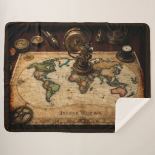 Steampunk Olde Worlde Map Sherpadecke
