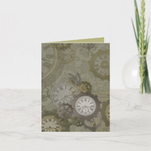 Steampunk olivgrüner Druck Ankündigung