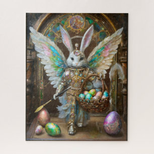 Steampunk-Osterhase-Engel-Ritter Puzzle