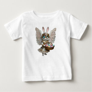 Steampunk-Osterhasen-Engelsmädchen Baby T-shirt