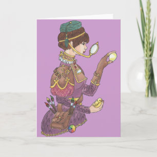 Steampunk Ostern Feiertagskarte