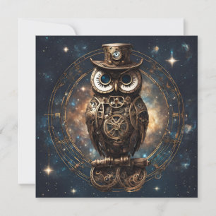 Steampunk Owl Feiertagskarte