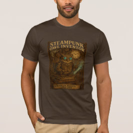Steampunk Owl Inventar - Retro Fantasy T-Shirt