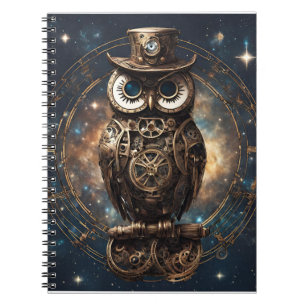 Steampunk Owl Notizblock