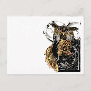 Steampunk Owl Postkarte