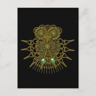 Steampunk Owl Postkarte