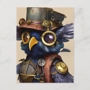 Steampunk Owl Postkarte