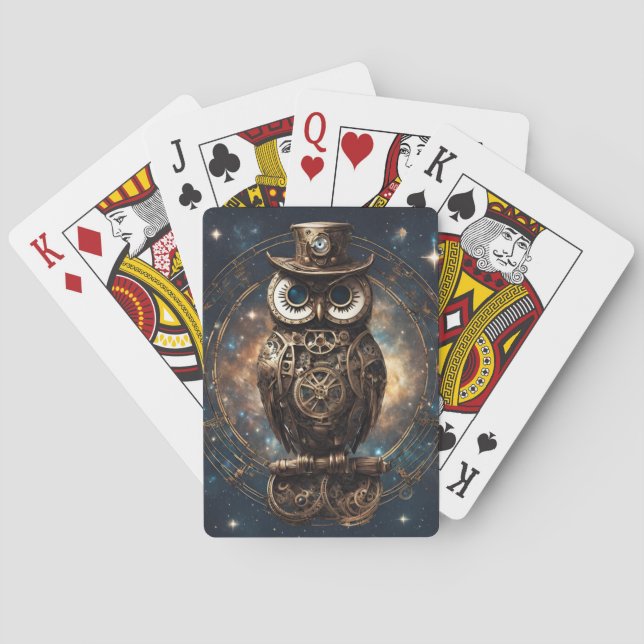 Steampunk Owl Spielkarten (Rückseite)