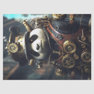 Steampunk Panda Dekoupage Tissue Paper Seidenpapier