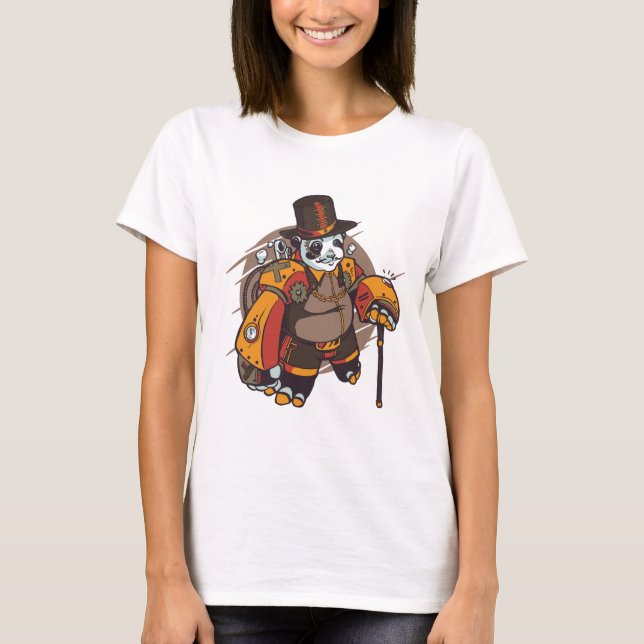 Steampunk Panda T-Shirt (Vorderseite)