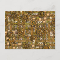 Steampunk-Panel - Gänge und Rohre - Messing