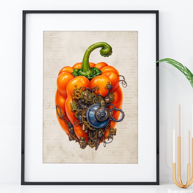 Steampunk Paprika Wandkunst, Küche Poster (Von Creator hochgeladen)