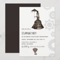 Steampunk-Party Einladung