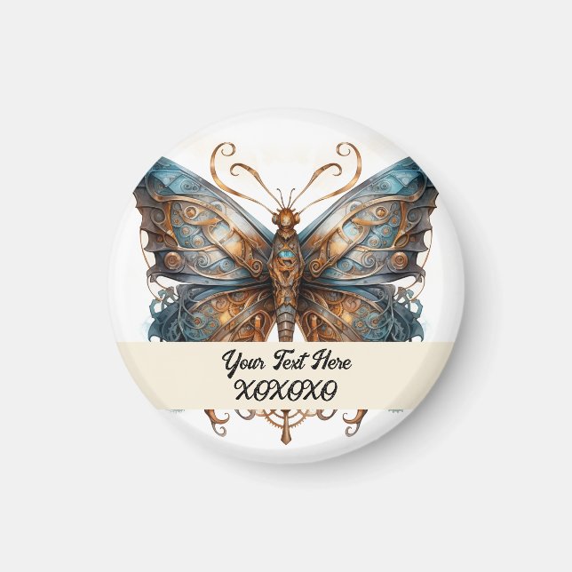 Steampunk-Party-Schmetterling Magnet (Vorne)