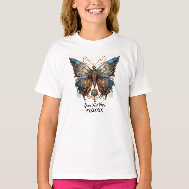 Steampunk-Party-Schmetterling T-Shirt (Vorderseite)
