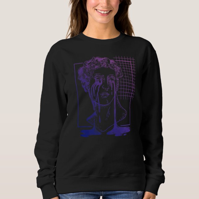 Steampunk Pastel Goth Michelangelo Creepy David St Sweatshirt (Vorderseite)