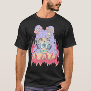 Steampunk Pastel Goth Yami Kawaii Anime Girl Creep T-Shirt