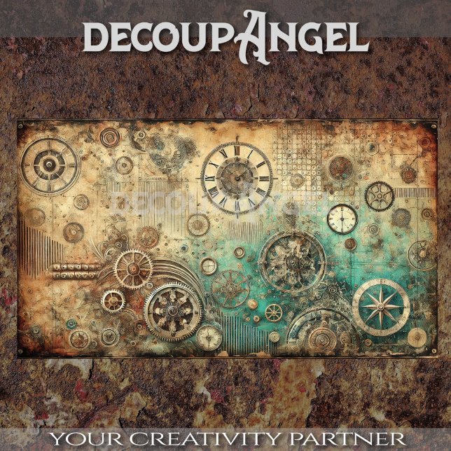 Steampunk Patina#1 Decoupage Seidenpapier (Von Creator hochgeladen)