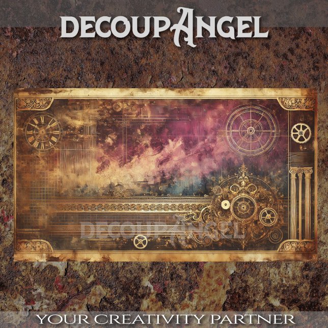 Steampunk Patina #4 Decoupage Seidenpapier (Von Creator hochgeladen)