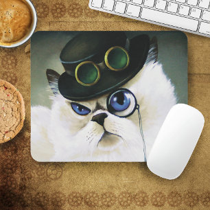 Steampunk Persian Cat Mousepad