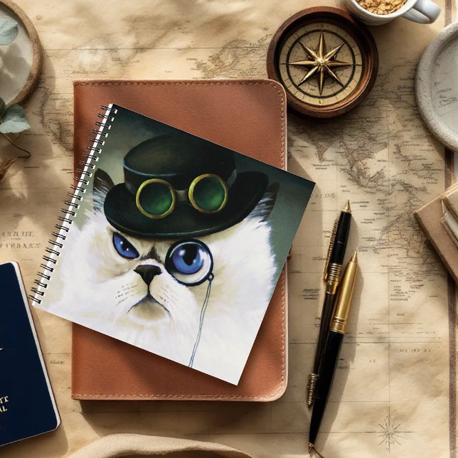 Steampunk Persian Cat Notizbuch (Von Creator hochgeladen)