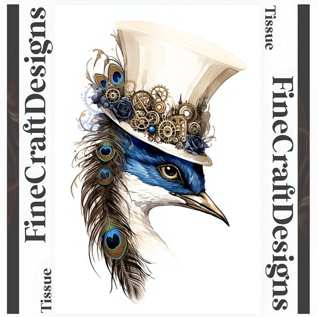 Steampunk-Pfau in einer Hutentschädigung R 135 Seidenpapier (Von Creator hochgeladen)