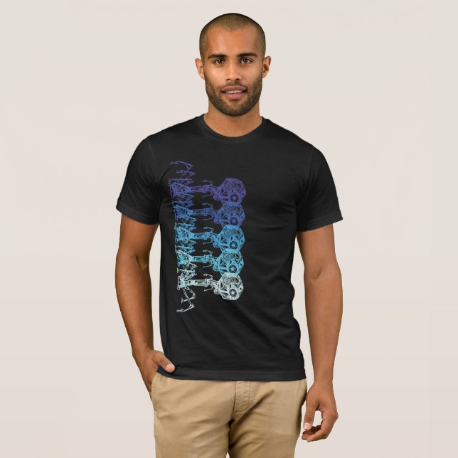 Steampunk_Phage in lebender Farbe T-Shirt (Vorne ganz)