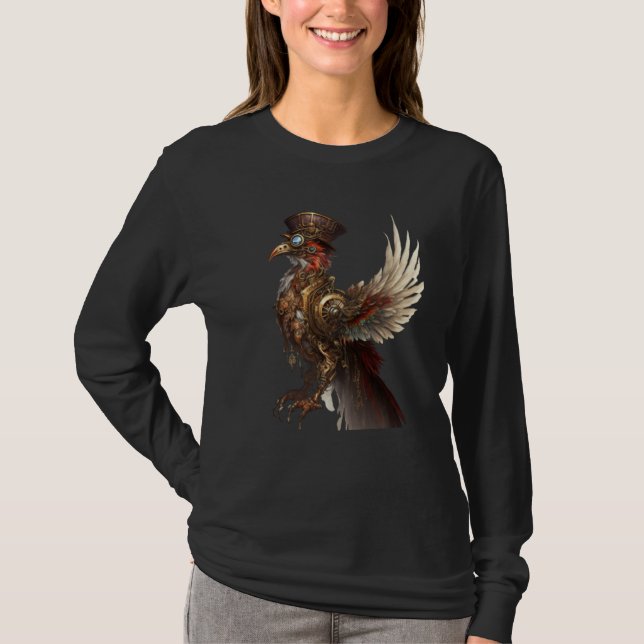 Steampunk Phoenix Rising Resurrection Rebirth New  T-Shirt (Vorderseite)