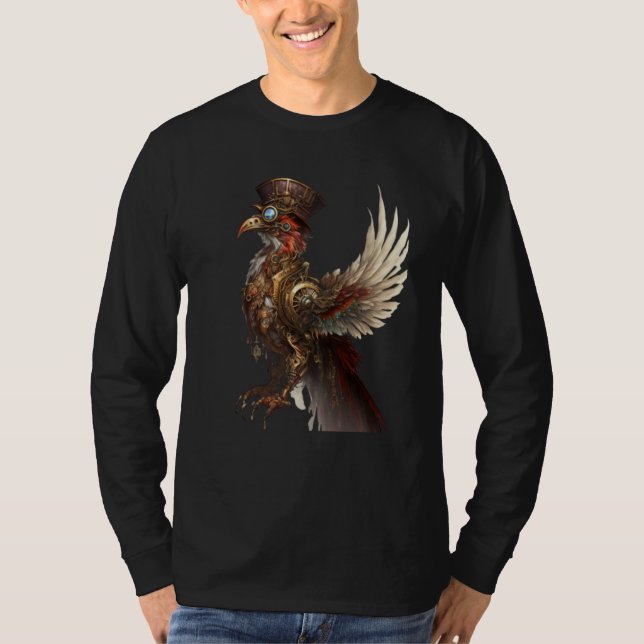 Steampunk Phoenix Rising Resurrection Rebirth New  T-Shirt (Vorderseite)