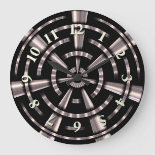 Steampunk Pipes Große Wanduhr