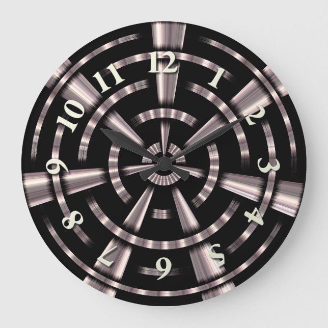 Steampunk Pipes Große Wanduhr (Vorderseite)