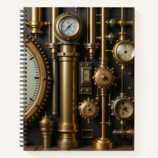 Steampunk-Pipes und Gages-Notebook Notizbuch