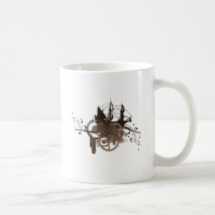 Steampunk Piratenschiff Tasse