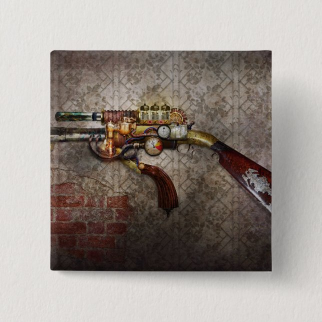 Steampunk - Pistole - Die Seitenwaffe Button (Vorderseite)